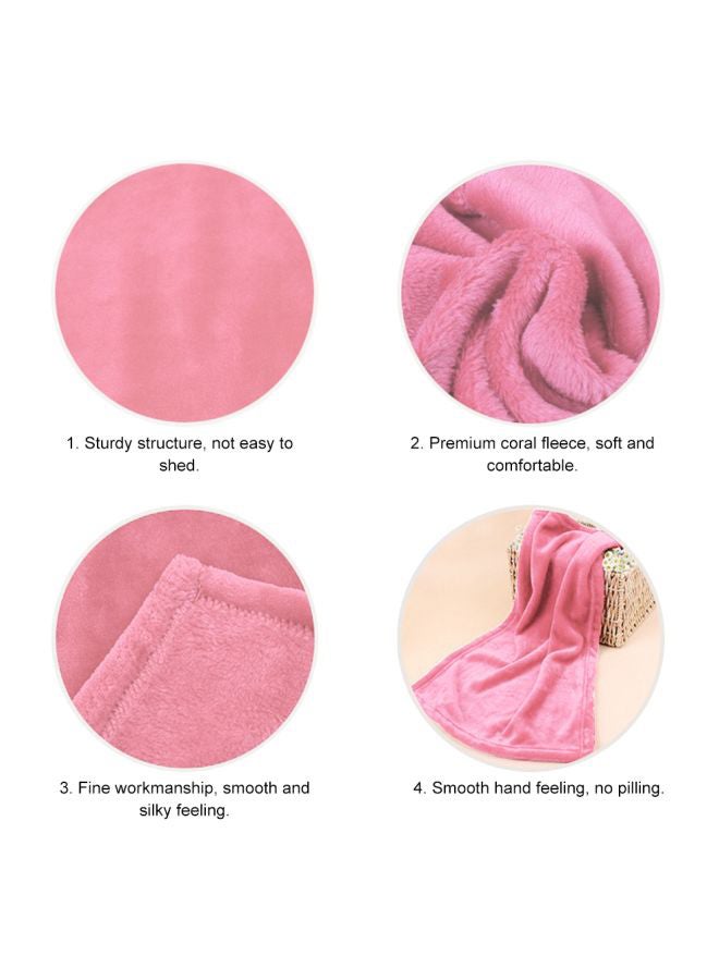 ماستون بطانية سرير من صوف الفلانيل مختلط وردي 100x120Ø³Ù†ØªÙŠÙ…ØªØ± - Image 2