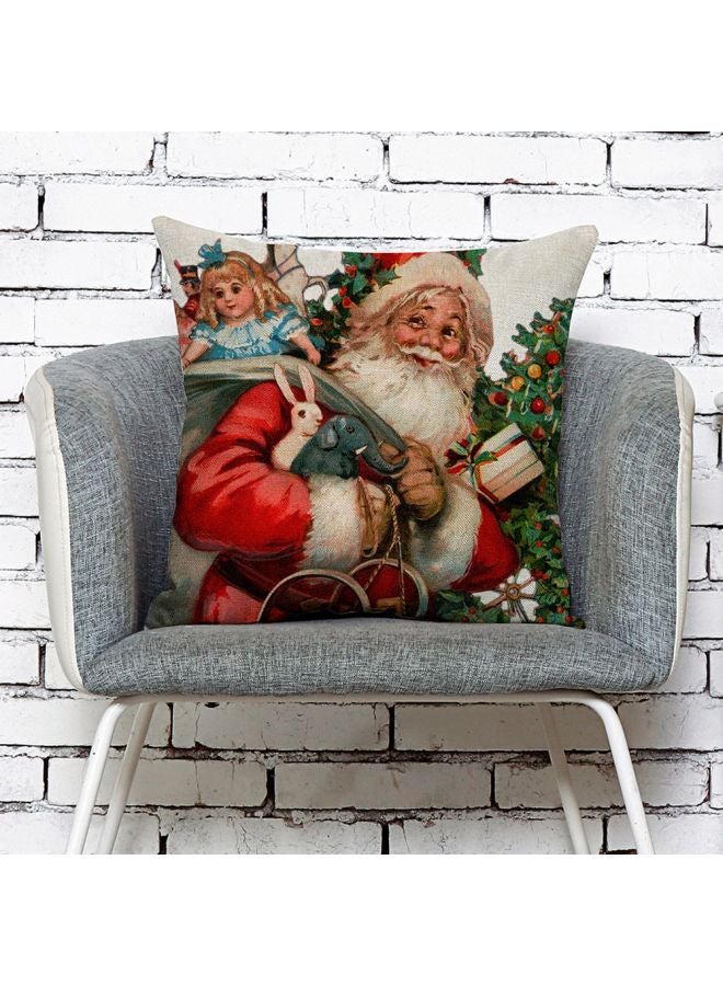 Themed Throw Pillow Cover Red/Green/White 18x18inch - Image 2