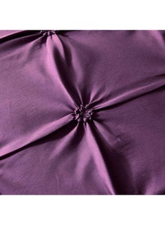 Generic 3-Piece Bed Sheet And Pillowcase Set Polyester Purple King  - Image 4