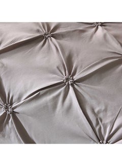 Generic 3-Piece Bed Sheet And Pillowcase Set Polyester Grey King  - Image 2