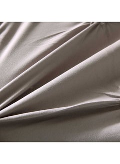 Generic 3-Piece Bed Sheet And Pillowcase Set Polyester Grey King  - Image 3
