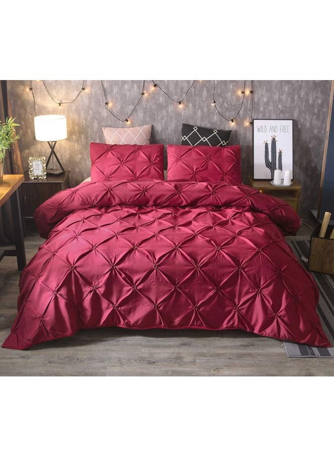 3-Piece Beach Starfish Bed Sheet Set Polyester Red  - Image 1