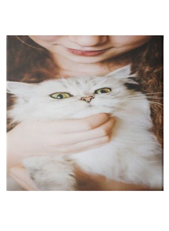 Cat Hidden Frame Canvas Wall Painting Multicolour 50 x 50cm - Image 1