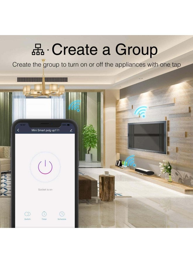 Rock Pow - Mini Wifi Smart Plug White 2.17x2.05inch - Image 1