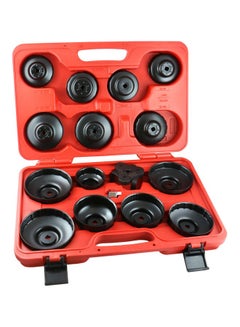 LICOTA 16-Piece Cup Type Oil Filter Wrench Set Black/Red  - Image 1