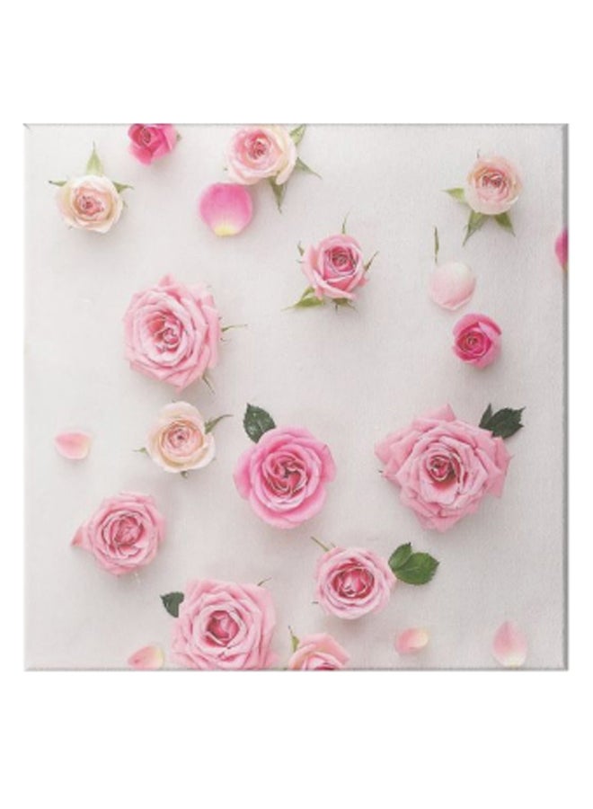 Roses Printed Wall Art Painting With Hidden Frame Multicolour 50 x 50cm