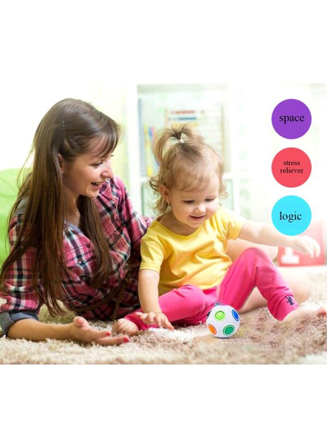 Rainbow Ball Puzzle Cube Fidget Ball EN-P2154 7cm  - Image 4