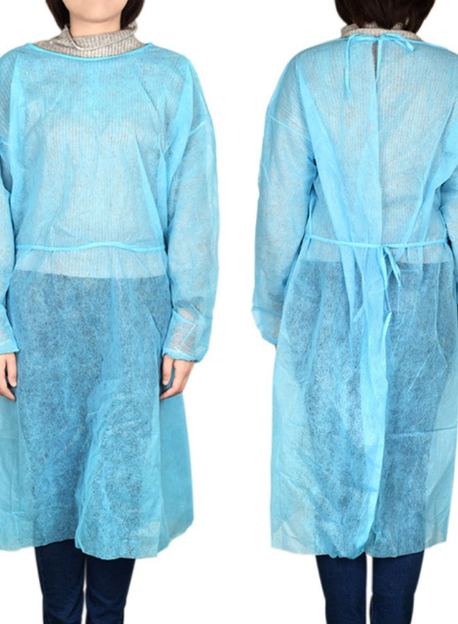 10-Piece Disposable Isolation Gown Set Blue Free Size - Image 2