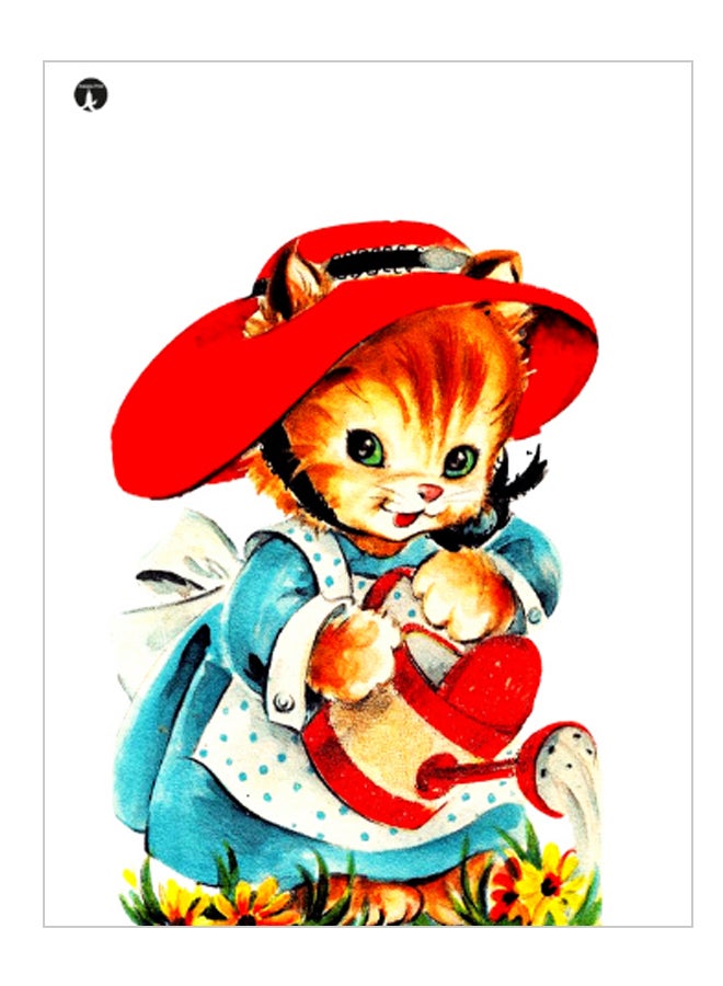 بي بي طبق مزخرف بطبعات متعدد الألوان 15 x 20سم