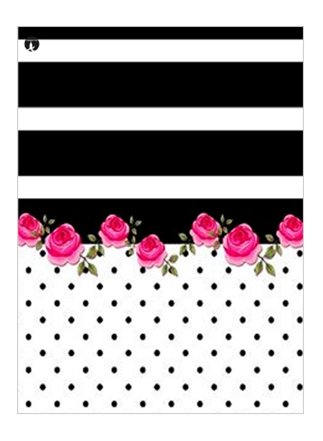 طبق مزخرف بطبعات أبيض/وردي/أسود 15 x 20سم