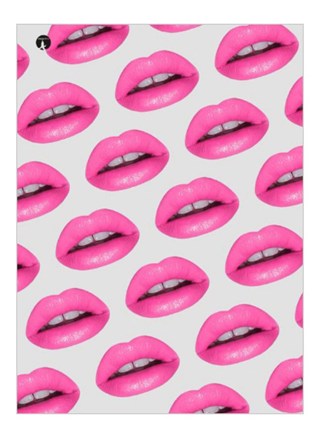 BP Printed Decorative Plate Pink/White 20cm