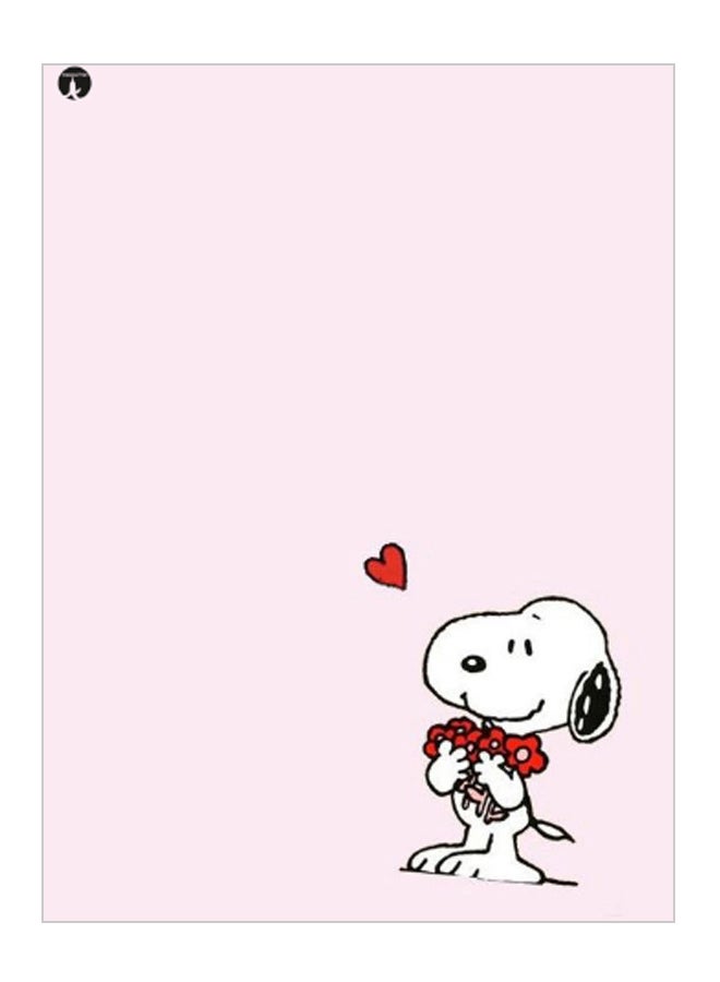 BP Printed Decorative Plate Pink/Red/White 15 x 20cm