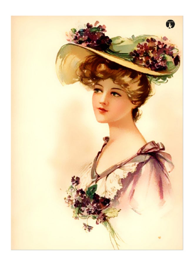 طبق مزخرف بطبعات متعدد الألوان 15 x 20سم