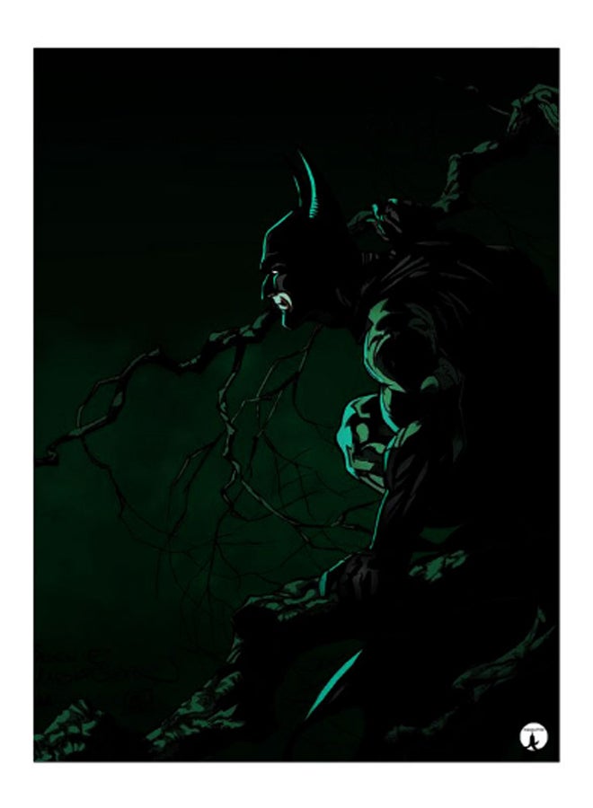 BP Printed Decorative Plate Green/Black 15 x 20cm