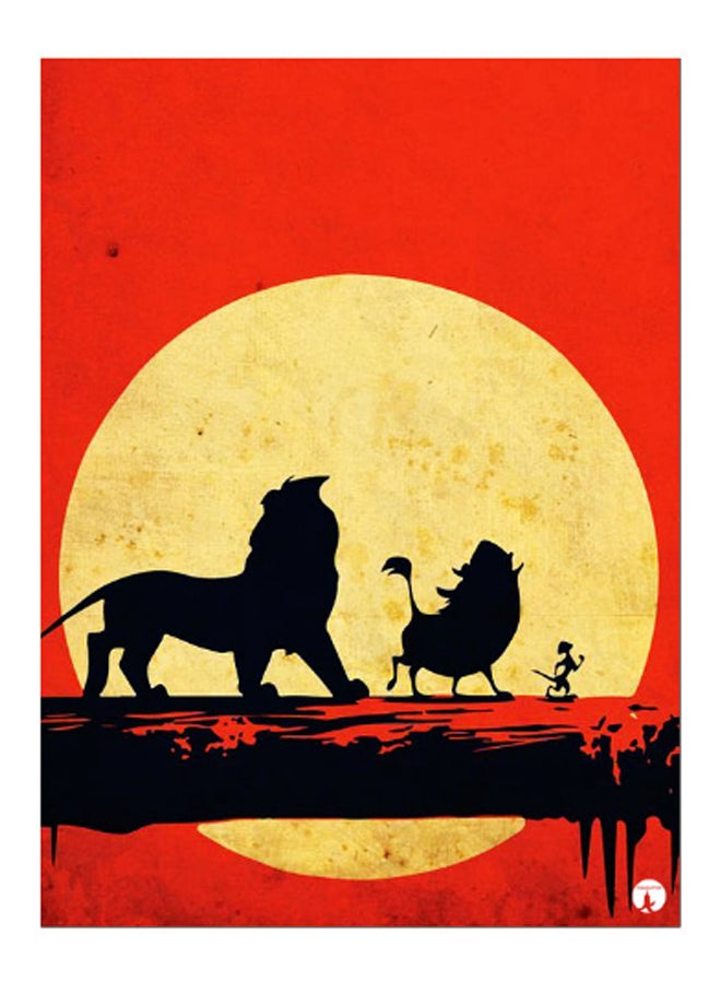 بي بي طبق مزخرف بطبعات أحمر/أصفر/أسود 15 x 20سم