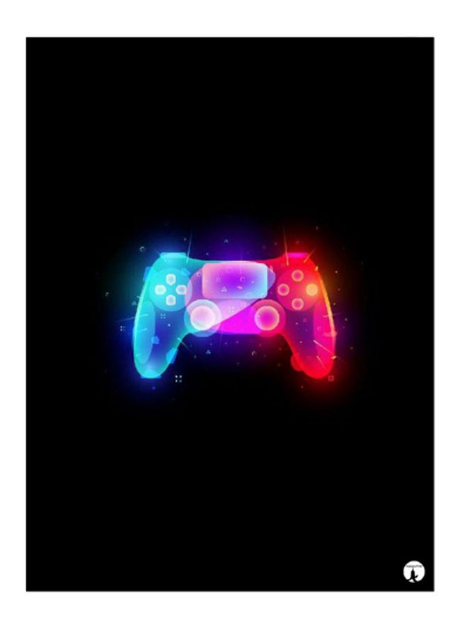 BP Printed Decorative Plate Black/Red/Blue 15 x 20cm