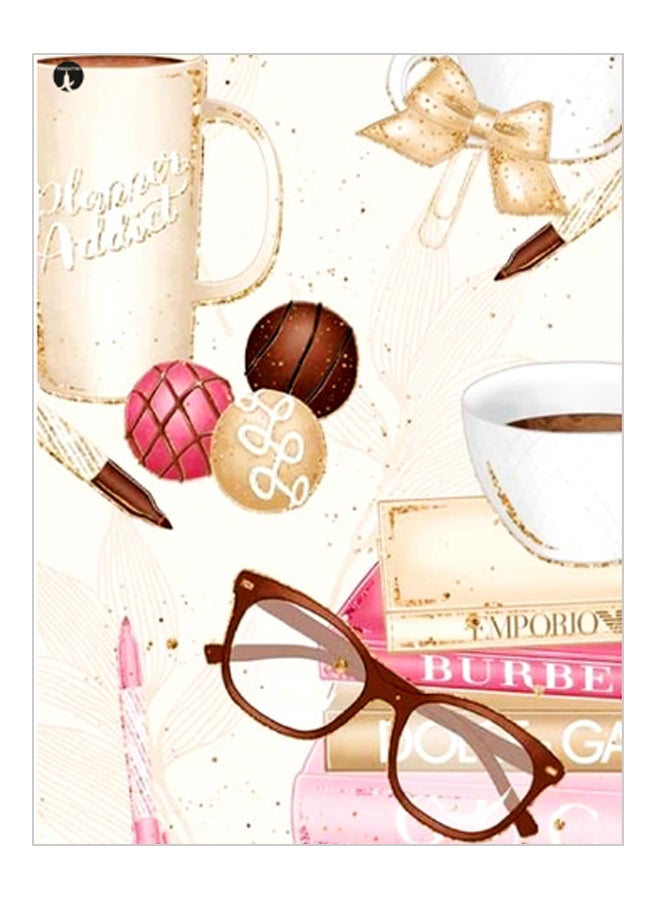 طبق مزخرف بطبعات متعدد الألوان 15 x 20سم