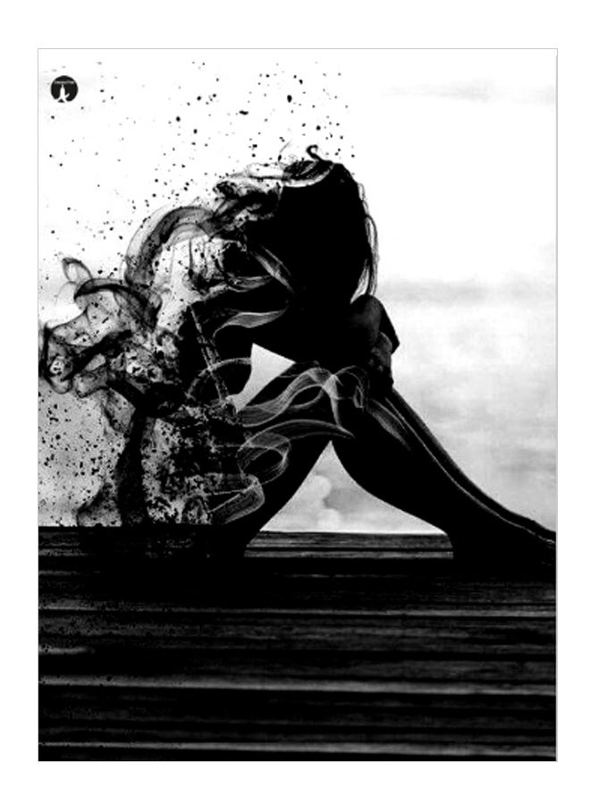 طبق مزخرف بطبعات أبيض/ أسود 15 x 20سم