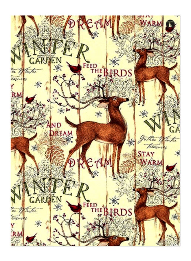 طبق مزخرف بطبعات متعدد الألوان 15 x 20سم