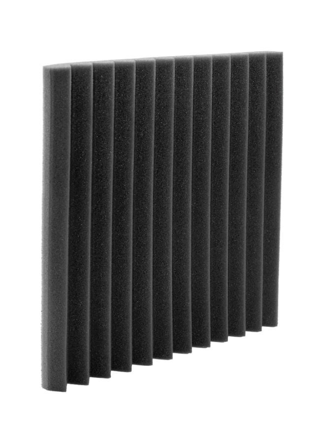 إسفين عازل للصوت من مادة إسفنجية لاستوديو تسجيل من 12 قطعة E5725-1 أسود - Image 3