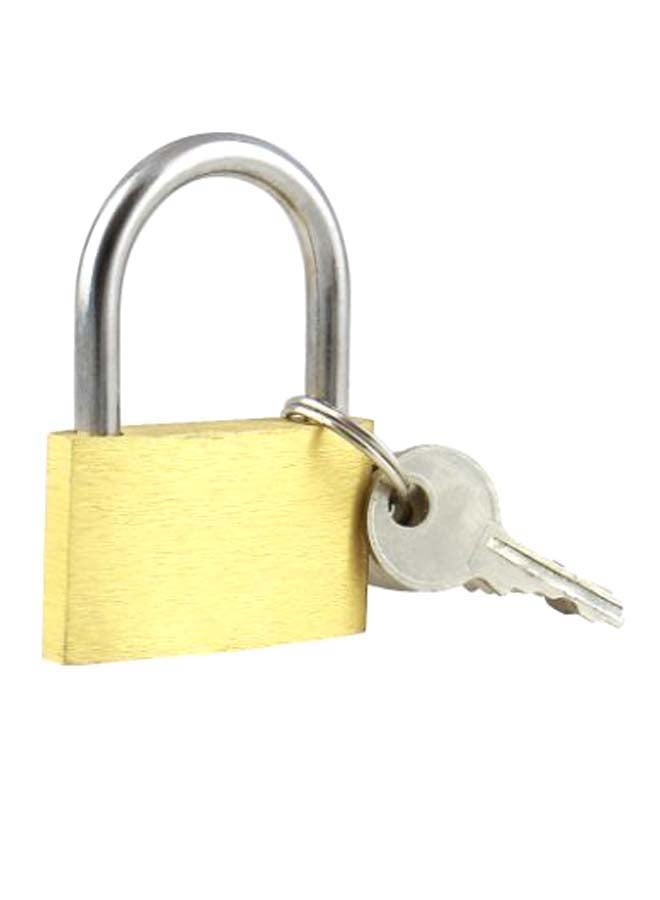 MEGA Chrome Plated Pad Lock Gold/Silver  - Image 1