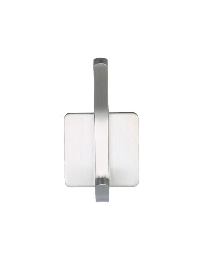 Generic - 4-Piece Robe Towel Wall Hanger Coat Hook Silver 9centimeter - Image 1