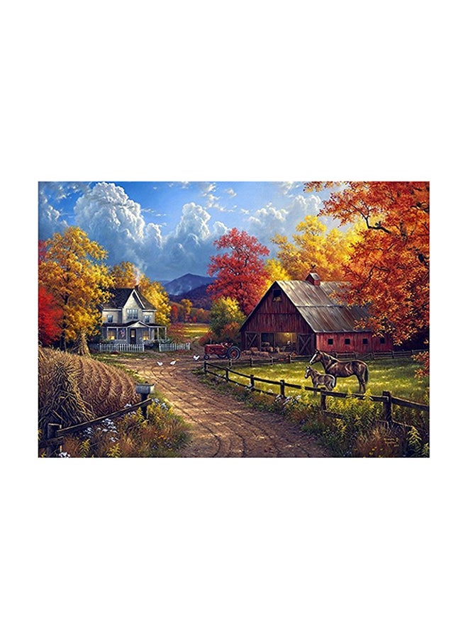 لوحة جدارية لمشهد القرية البعيدة متعدد الألوان 30 x 40سم - Image 1