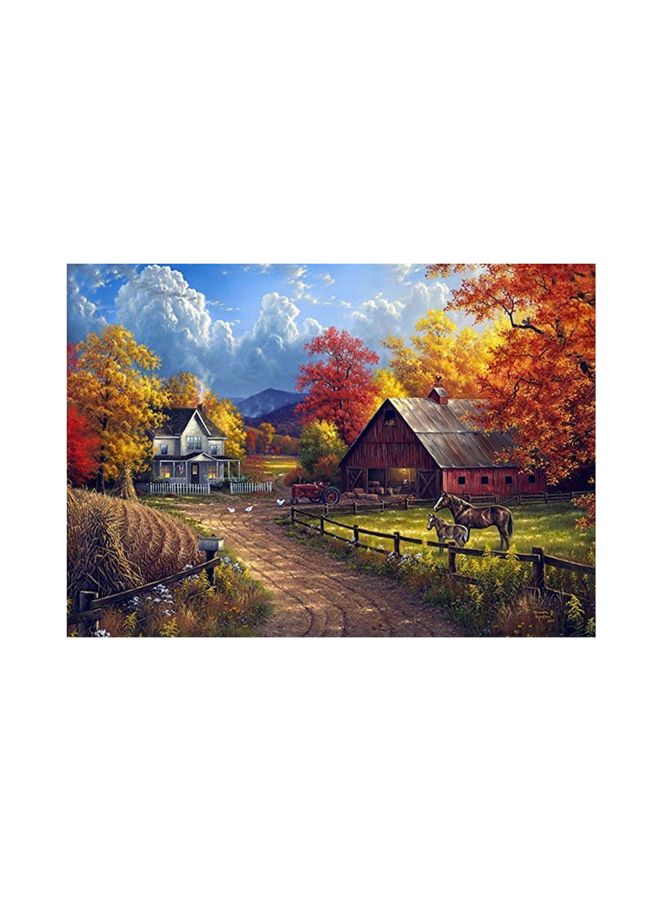 لوحة جدارية لمشهد القرية البعيدة متعدد الألوان 30 x 40سم - Image 3
