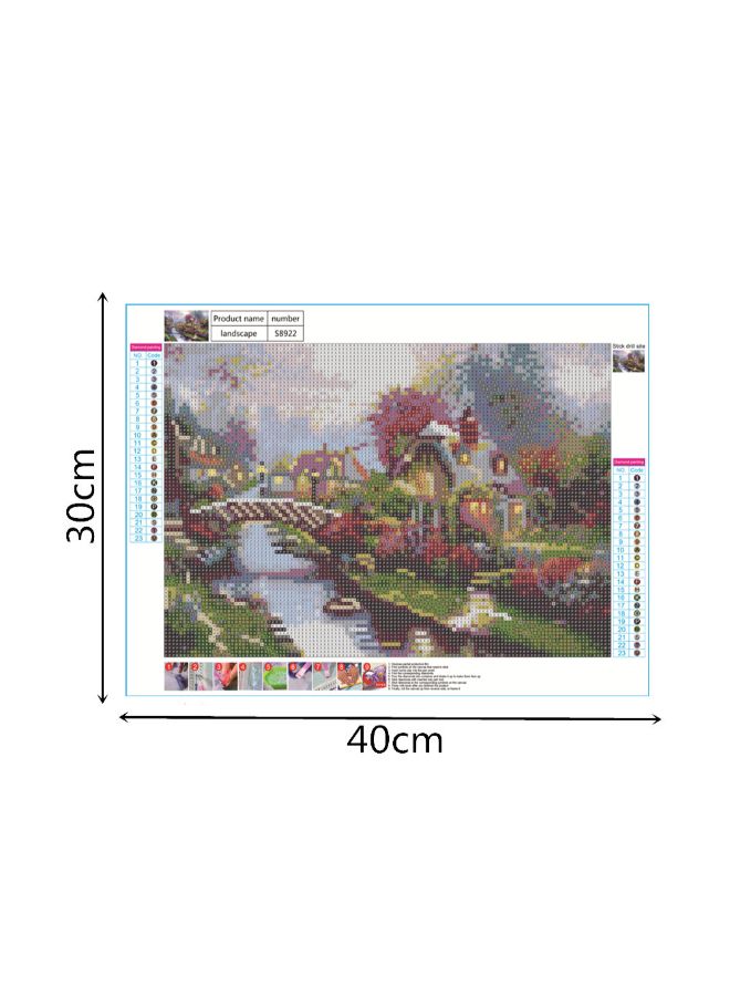لوحة فنية لديكور الحائط مزينة بالكامل بالكريستال وحجر الراين متعدد الألوان 30 x 40Ø³Ù†ØªÙŠÙ…ØªØ± - Image 3