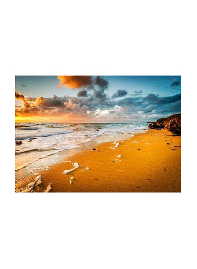 Sunset Beach Wall Art Painting Multicolour 30 x 40cm - Image 1