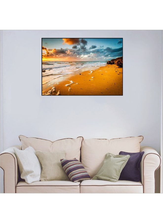 Sunset Beach Wall Art Painting Multicolour 30 x 40cm - Image 3