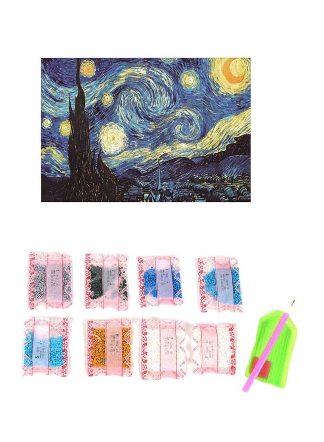 Generic DIY 5D Diamond Crystal Picture Art Wall Decor Kit Blue/Yellow/Black 30 x 10centimeter  - Image 1