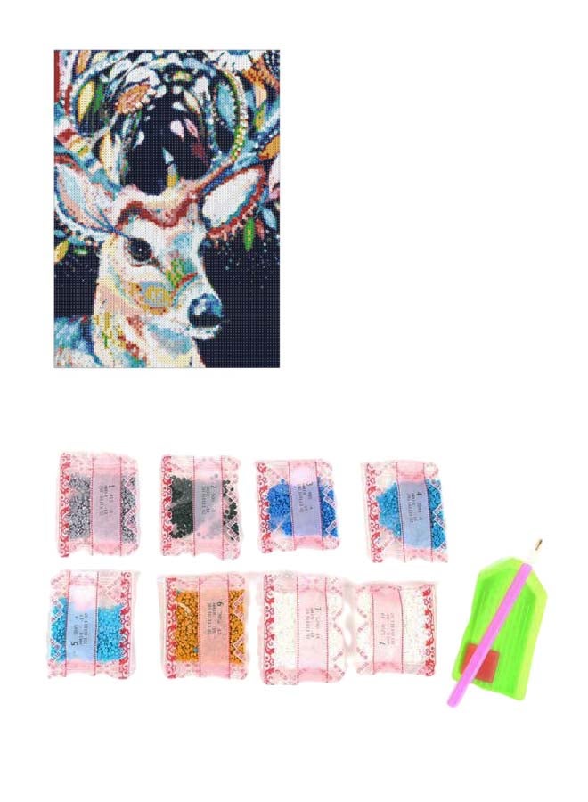 اللوحات الفنية مطلية بالطلاء الماسي بتصميم خماسي الأبعاد على شكل حيوان يمكنك صنعها بنفسك . متعدد الألوان 30 x 40سم - Image 1