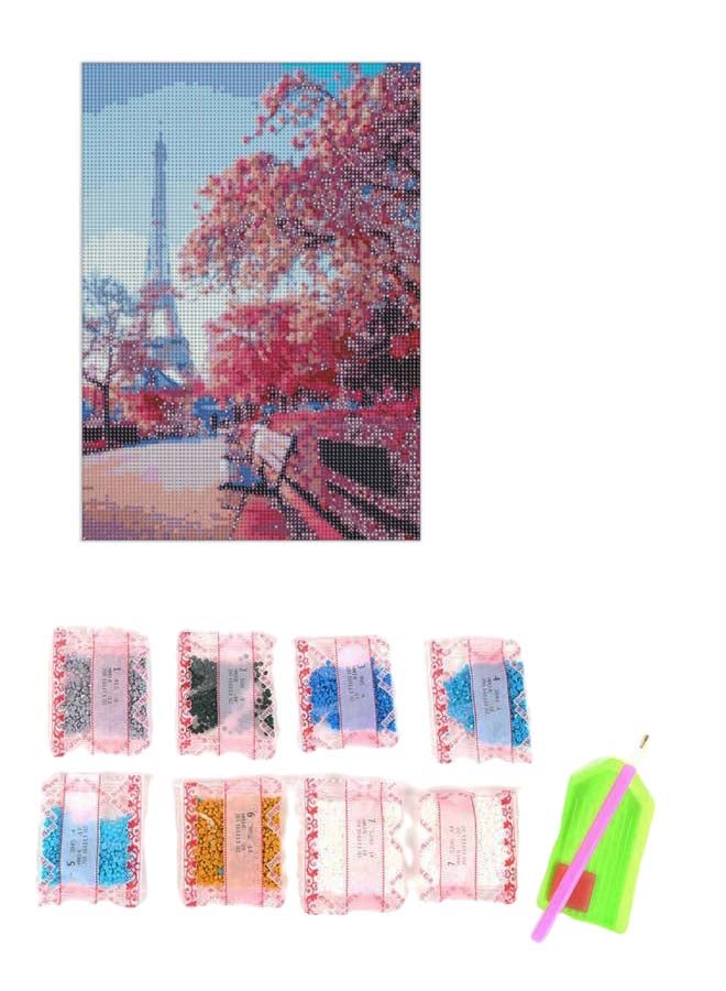 Generic DIY 5D Diamond Painting Embroidery Wall Decor Kit Pink/Blue 30 x 40centimeter  - Image 1
