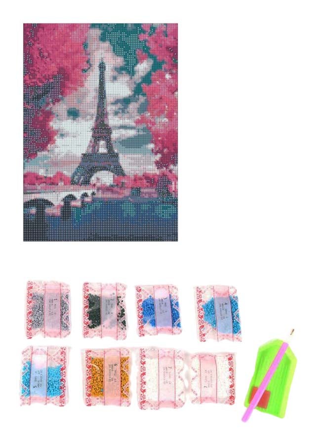 Generic DIY 5D Diamond Painting Embroidery Wall Decor Kit Pink/Blue/Black 30 x 40centimeter  - Image 1