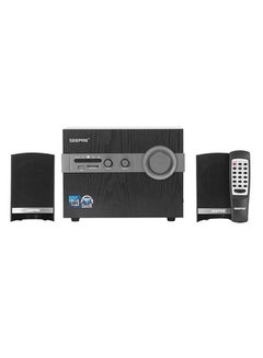 2.1-Channel Multimedia Speaker System With USB - SD Card Slots And FM Radio - Bluetooth GMS8516 Black
