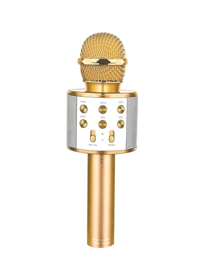 Wireless Karaoke Microphone WS-858 Gold/Silver  - Image 1