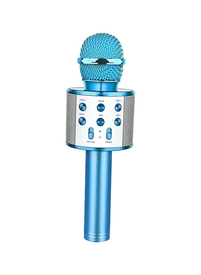 Generic Wireless Karaoke Microphone WS-858 Blue/Silver  - Image 1