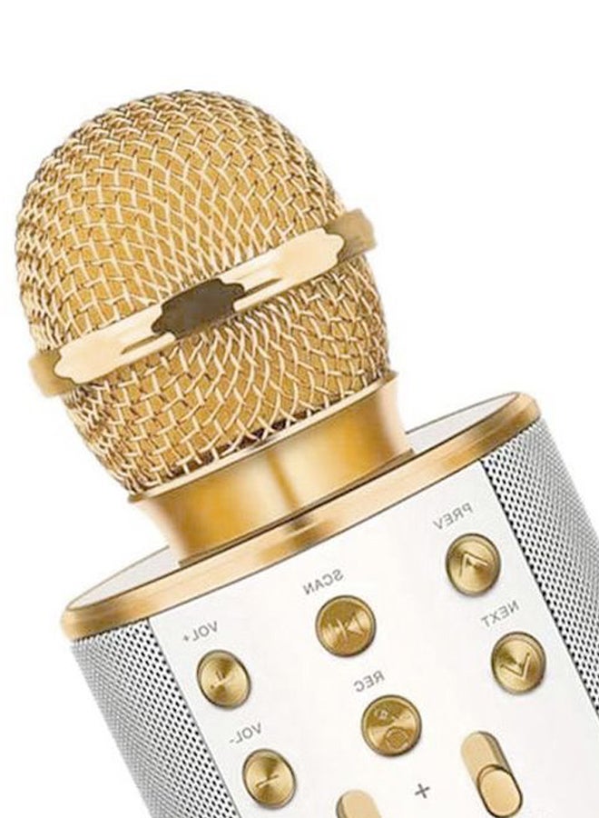 Wireless Karaoke Microphone WS-858 Gold/Silver  - Image 3