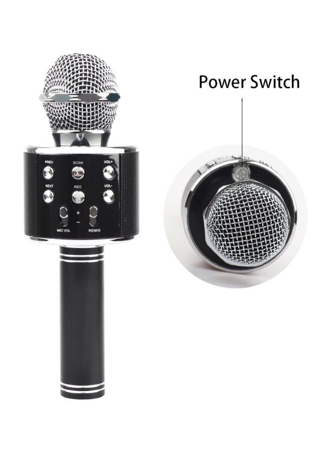 Generic Wireless Karaoke Microphone WS-858 Black/Silver  - Image 2