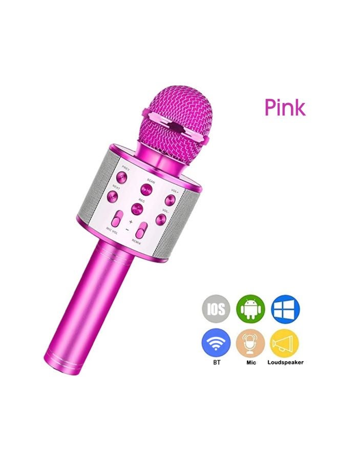 Wireless Karaoke Microphone WS-858 Pink/Silver  - Image 2