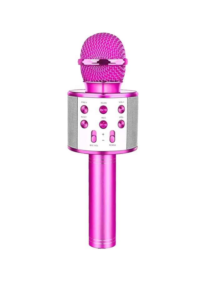 Wireless Karaoke Microphone WS-858 Pink/Silver  - Image 1