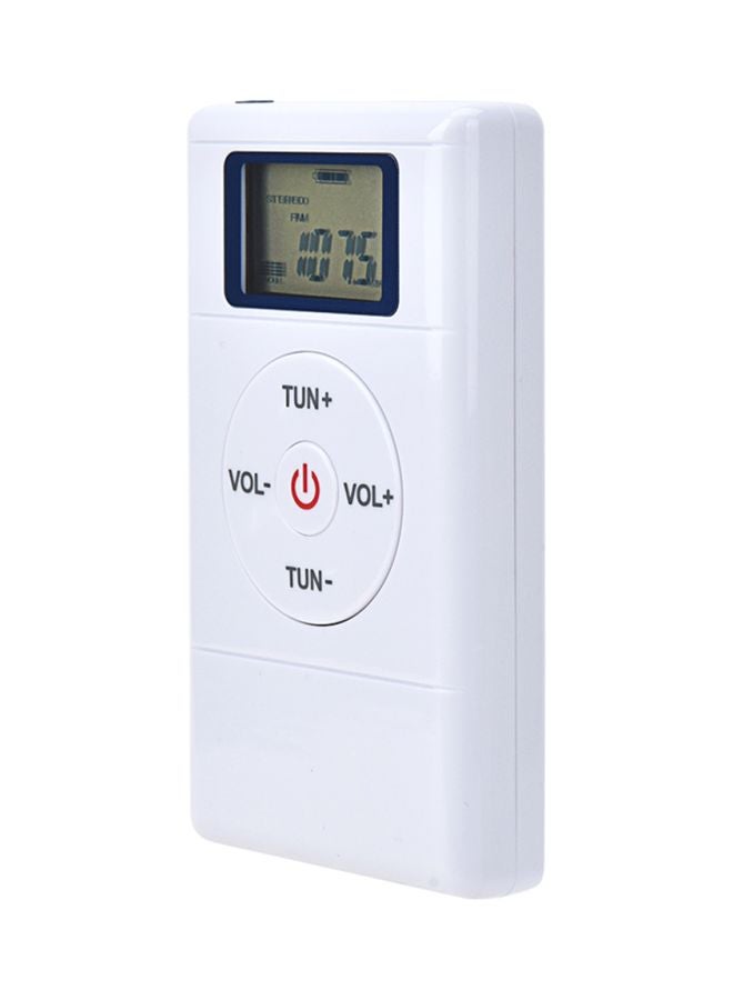 Portable Clock FM Radio HRD109 White  - Image 3