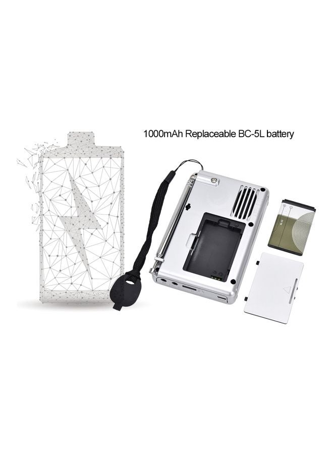 Generic Portable FM Radio K-604 Silver  - Image 2