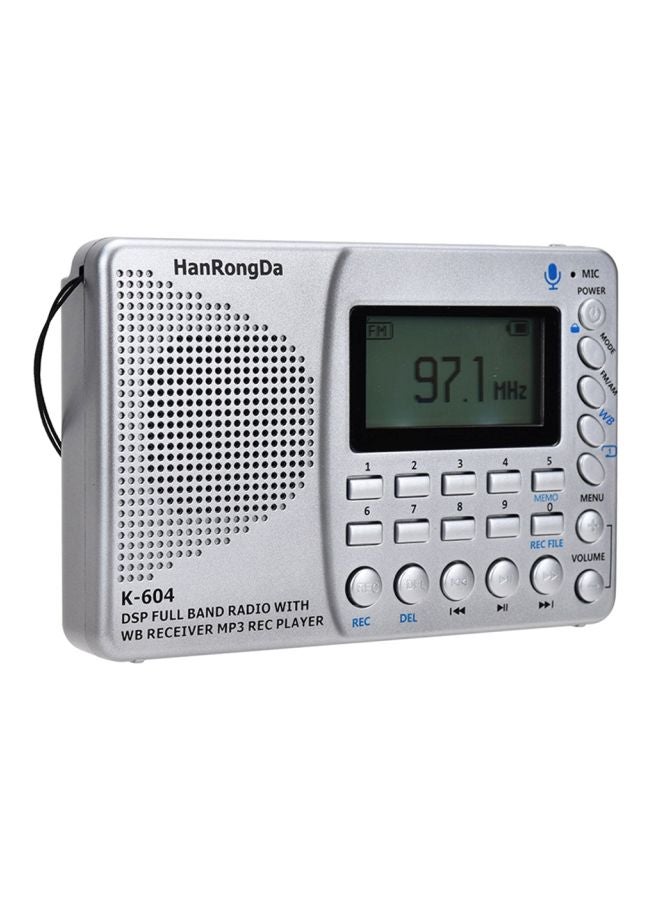 Generic Portable FM Radio K-604 Silver  - Image 5