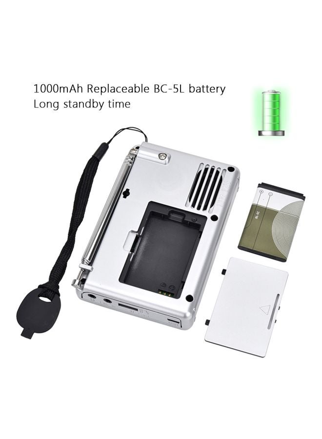 Generic Portable FM Radio K607 Silver  - Image 5