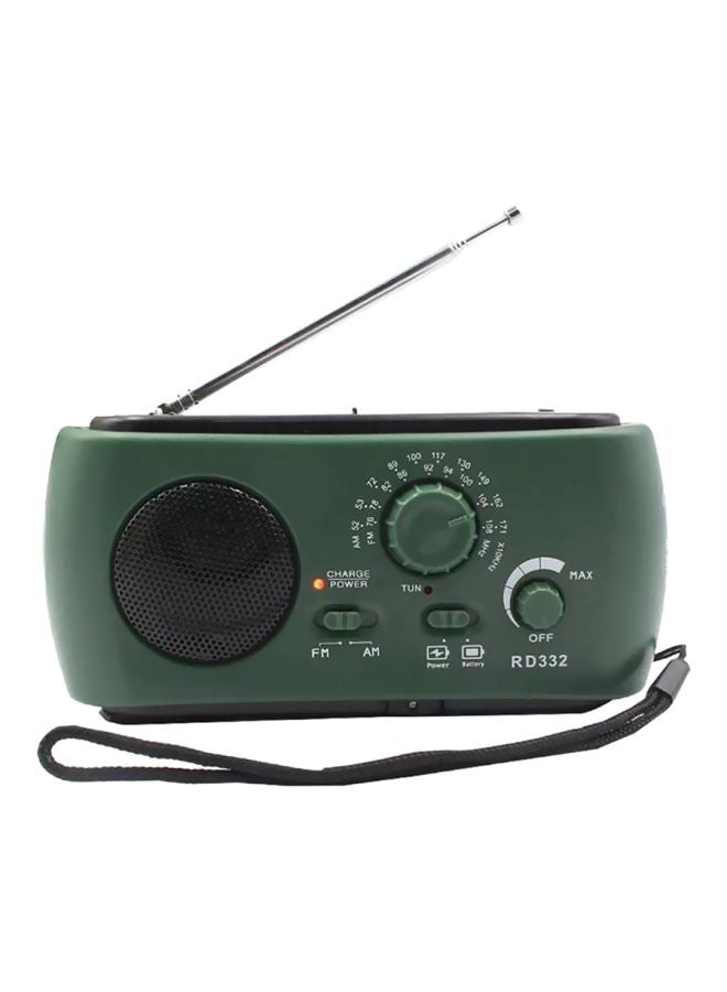 Solar Powered FM Radio RD332 Green/Black - Image 1