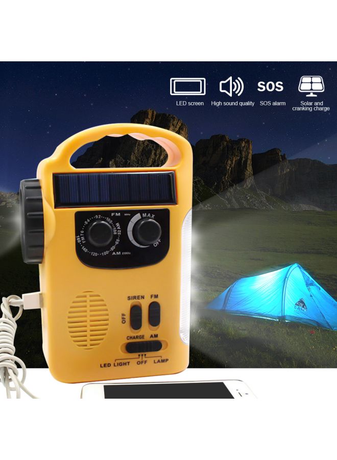 Generic Solar Powered FM Radio With Torch V6929 Orange/Black  - Image 5