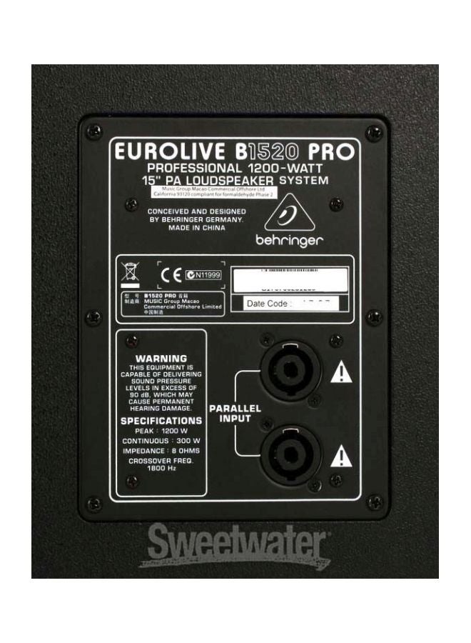 behringer Pro Loudspeaker System B1520PRO Black - Image 3