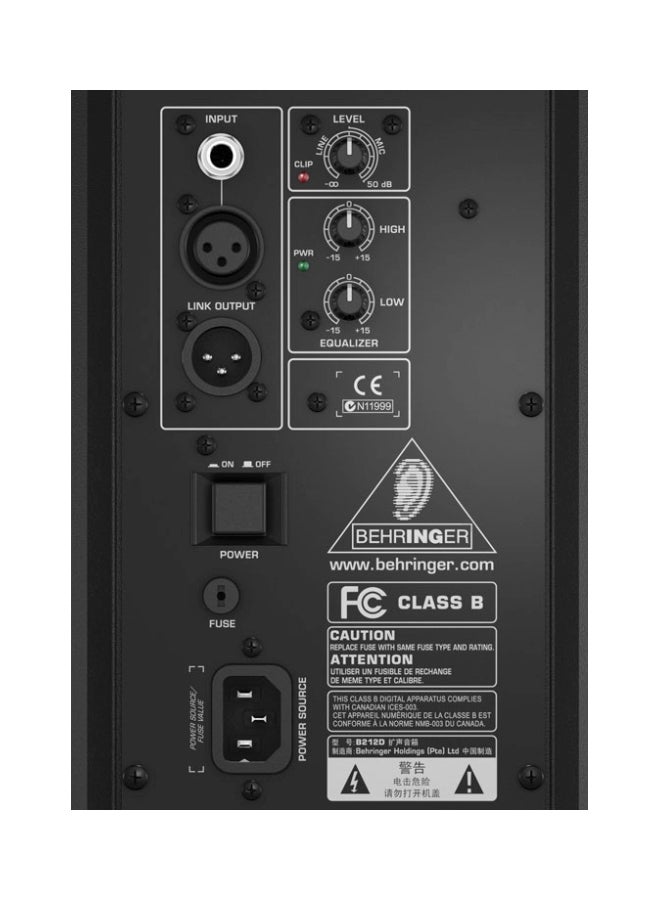 behringer - 2-Way PA Speaker System With Woofer B212D Black - Image 1